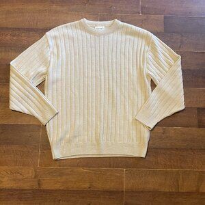 Classics Brand Fisherman Cream Crewneck Pullover Knit Sweater Size XL